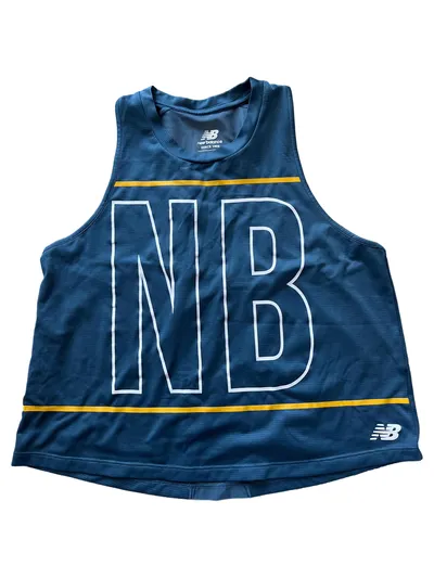 New Balance Damen Sport Shirt Tank Top Gr. 36/S Blau Sportlich