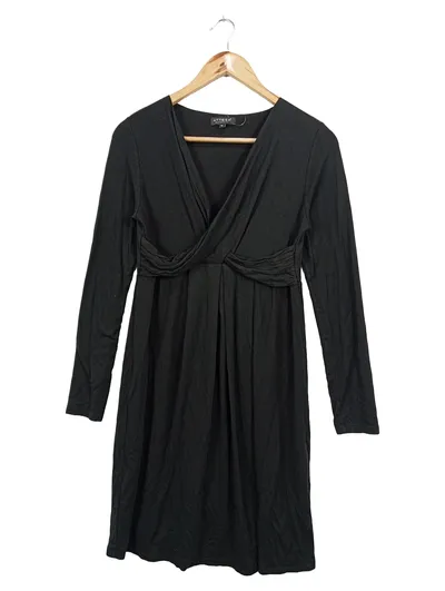 ATTESA Damen Etuikleid Gr. 38/M Schwarz Langarm Elegant Klassisch