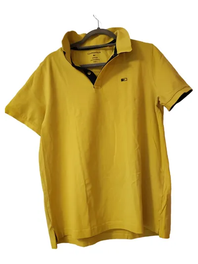 Commander Herren Poloshirt Casual Gelb Gr. 50;L Baumwolle