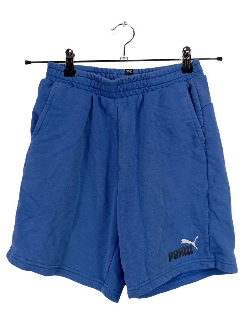 PUMA Sport Shorts Kinder Gr. 158 Blau Baumwolle Jogginghose 1