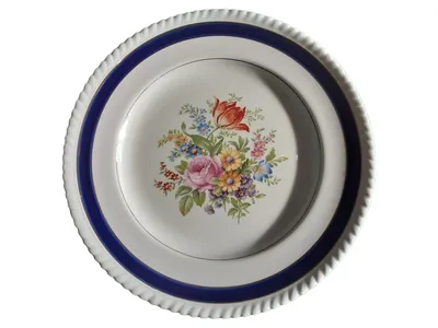 Johnson Bros Frühstücksteller Vintage Weiß Florales Muster Porzellan Old English