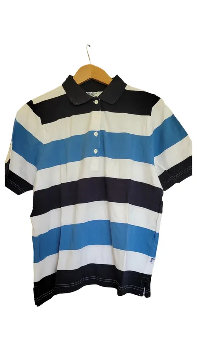 Womenwear by Wind Damen Poloshirt L Gestreift Mehrfarbig