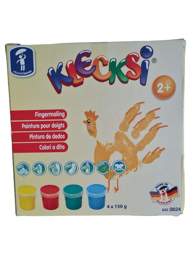 Feuchtmann Klecksi Fingermalfarben 4x150g Mehrfarbig Kinder Bastelset 1