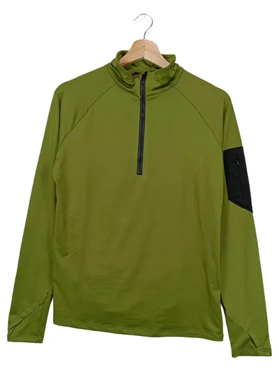 ADOME Damen Sport Shirt Langarm Grün Gr. 40/L Outdoor Funktionsshirt