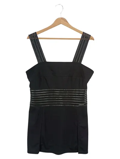 COLLECTION L Damen Freizeitkleid Elegant Vintage Schwarz Gr. 44/XXL
