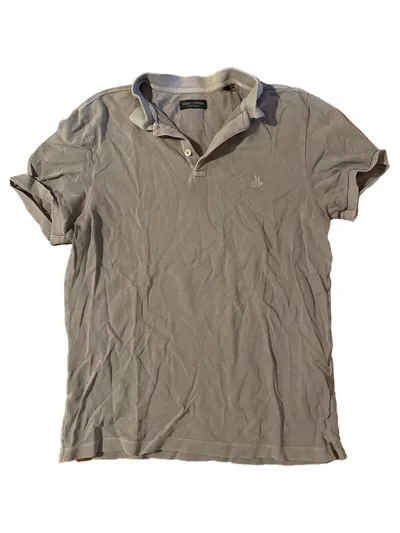 Marc O'Polo Poloshirt Herren Baumwolle Beige Kurzarm Gr. M 48