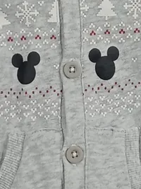 Disney Baby Schneeanzug Overall Gr. 74 Mickey Mouse Grau Baumwolle Kapuze 6