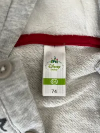 Disney Baby Schneeanzug Overall Gr. 74 Mickey Mouse Grau Baumwolle Kapuze 7