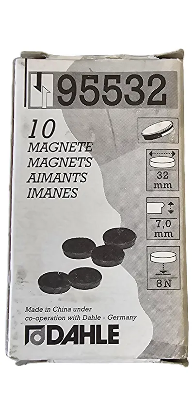 Dahle Magnete 10 Stück Schwarz Kühlschrankmagnet Büro Schule Haftmagnet