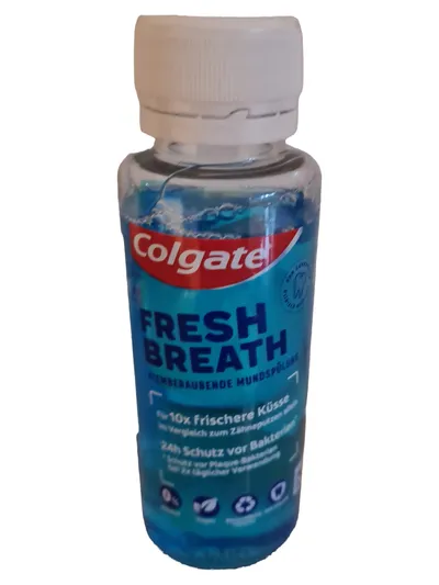 Colgate Fresh Breath Mundspülung 100ml Mundwasser Atemfrische Reisegröße Blau