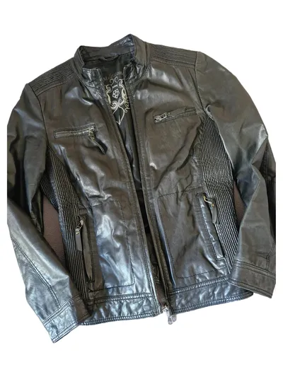 Milestone Damen Lederjacke Gr. 40 Schwarz Casual