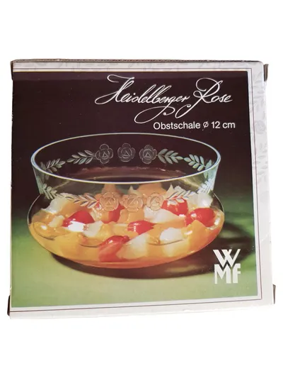 WMF Durchbruchschale Heidelberger Rose Glas Transparent Ø 12 cm Obstschale