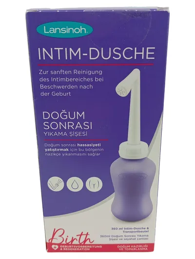 Lansinoh Intim-Dusche 360ml Lila Wochenbett Geburtsvorbereitung