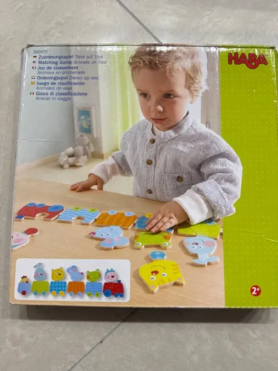 HABA Tiere auf Tour Zuordnungsspiel Holz Steckspiel Motorik ab 2 J.