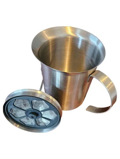 Leopold Teebereiter French Press Edelstahl Silber 800ml Teekanne