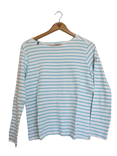 Voile Bleue Damen Langarmshirt XL Maritim Gestreift Blau Baumwolle