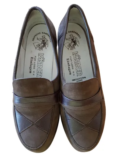 Kästner Damen Slipper Loafer Leder Braun Gr. 38 Klassisch