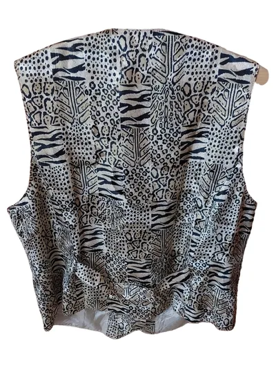 SOIREE Anzugweste Damen Gr. 44/XXL Festlich Animal Print Beige Ärmellos