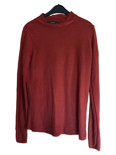 VERO MODA Damen Pullover Rot Gr. 38/M Casual Strukturmuster Langarm