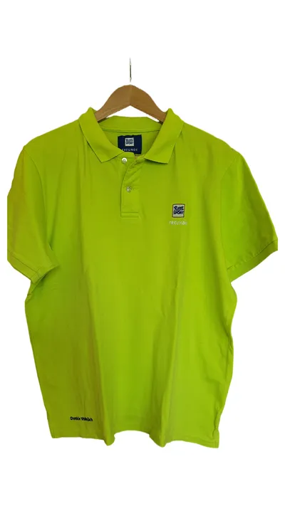 RITTER SPORT Poloshirt Herren L Grün Kurzarm Baumwolle Casual Logo
