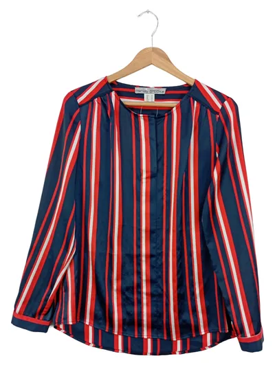 ASHLEY BROOKE Damen Bluse Gr. 38/M Gestreift Mehrfarbig Casual Langarm