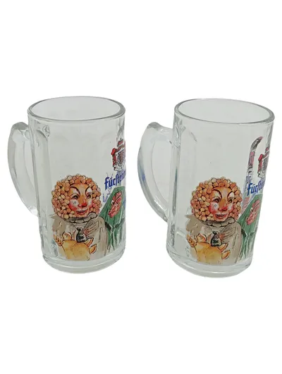 Fürstenberg Bierkrug Glas Fasnet Clown 0,3L Traditionell Sammler