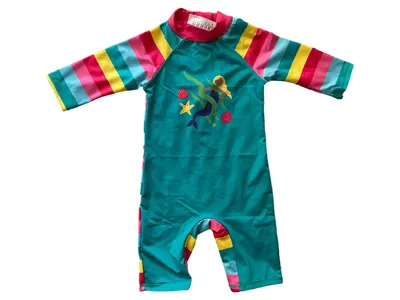 Frugi Badeanzug Mädchen Meerjungfrau Tiermotiv Mehrfarbig Gr. 92