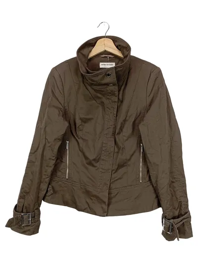 ASHLEY BROOKE Damen Leichte Jacke Braun Gr. 38/M Klassisch Elegant
