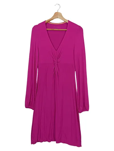 BLOOM Freizeitkleid Damen Lila Elegant Viskose Gr. 38 M Midikleid