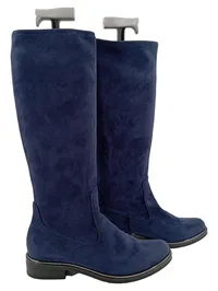 CAPRICE Damen Stiefel Gr. 40 Blau Wildlederoptik Flach Casual 1