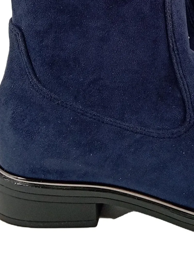 CAPRICE Damen Stiefel Gr. 40 Blau Wildlederoptik Flach Casual 2