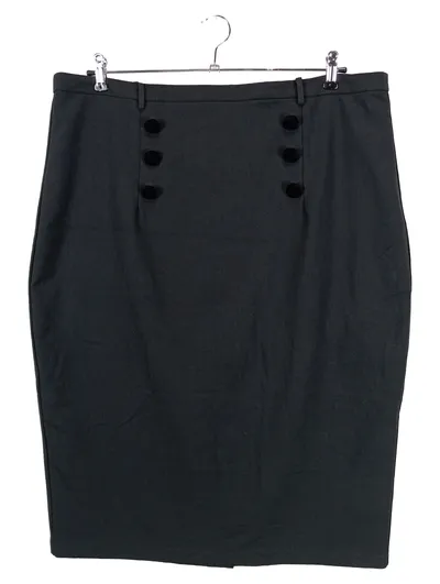 COLLECTIF Bleistiftrock Damen 50/4XL Schwarz Vintage Elegant Business Rock