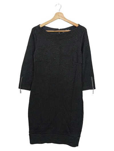 AIRFIELD Damen Etuikleid Gr. 36/S Schwarz Business Strukturmuster
