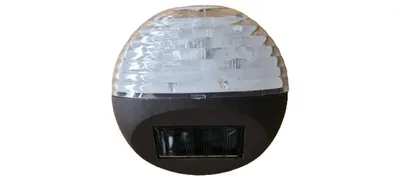 TOPCENT Solar Wandleuchte Gartenleuchte Aussenleuchte Schwarz Modern Kunststoff