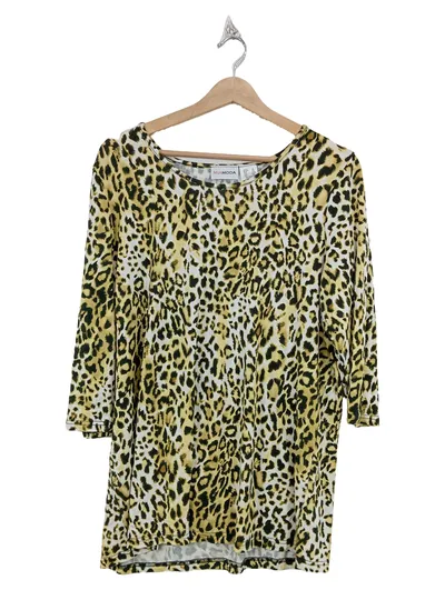 MIAMODA Damen Langarmshirt Leopardenmuster Gr. 46/3XL Viskose Mehrfarbig