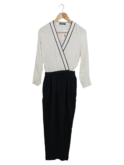 MANGO Damen Jumpsuit Gr. 34/XS Mehrfarbig Elegant Polyester Viskose