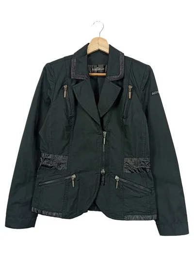 AIRFIELD Leichte Jacke Damen 38/M Schwarz Elegant Klassisch Blazer-Stil