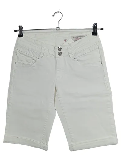 EDC by Esprit Damen Jeans Shorts Weiß Gr. 36 W28 Bermuda Denim