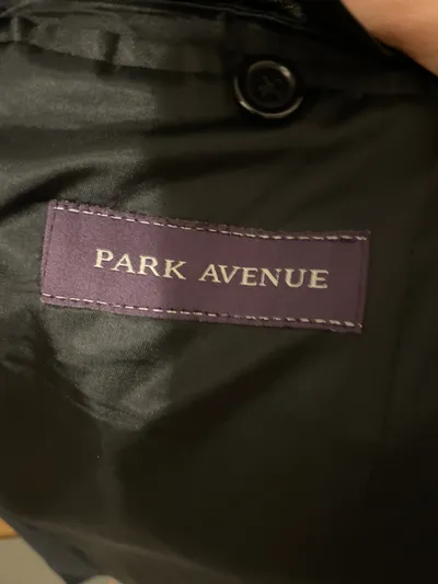 Park Avenue Klassischer Mantel Herren Wolle Kaschmir Blau Gr. 48 M