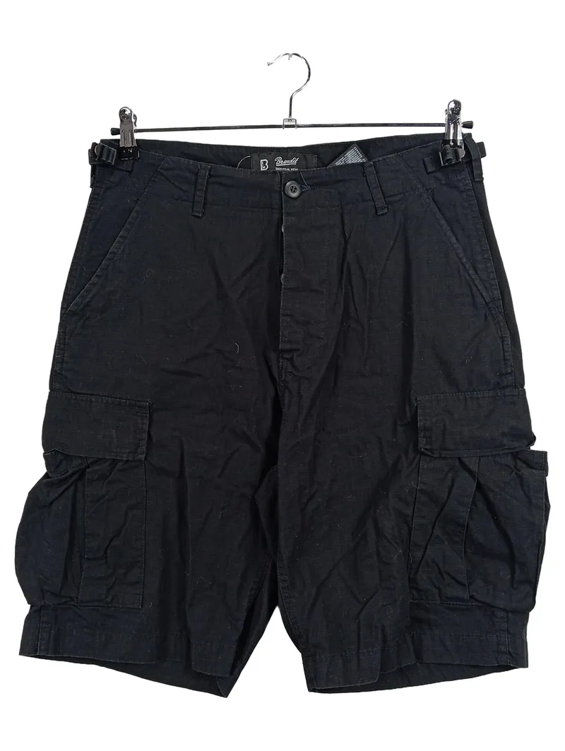 Brandit Cargo Shorts Herren Schwarz M W32 Bermuda Kurze Hose Baumwolle 1