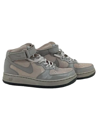 Nike Air Force 1 Mid Damen Sneaker High Leder Grau Gr. 38