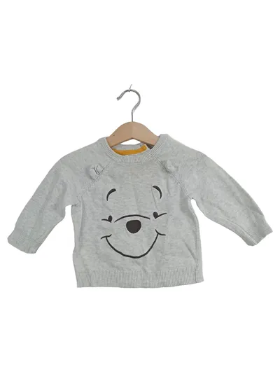 Disney Baby Pullover Winnie Puuh Gr. 68 Grau Kinder