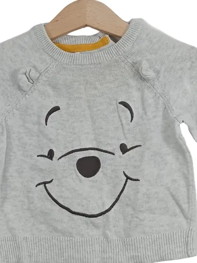Disney Baby Pullover Winnie Puuh Gr. 68 Grau Kinder