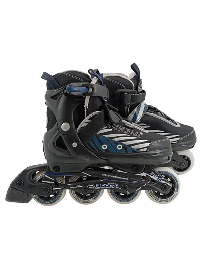 HUDORA Inline Skates Kinder Gr. 39 Schwarz Blau Speedy Performance ABEC-5