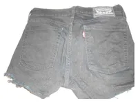 Levi's Damen Cut-Off Shorts Jeans Fransen Schwarz W30 L30 Baumwolle 2