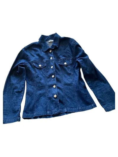 3 SUISSES Damen Jeansjacke Gr. 38/M Blau Casual Baumwolle Jacke