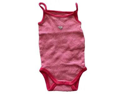 Obaïbi Baby Body Mädchen Rosa Gestreift Gr. 59/62 Baumwolle
