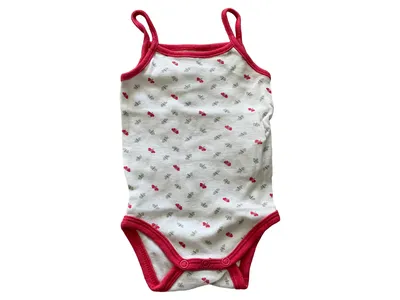 Obaïbi Baby Body Mädchen Gr. 59 cm Weiß mit Tiermotiven
