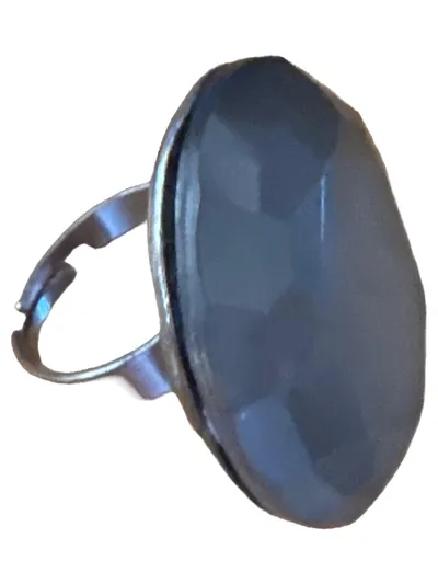 Lizas Damen Ring Elegant Grau Halbedelstein Größe 8