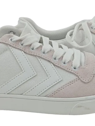 Hummel Sneaker Damen Gr. 40 Weiß Beige Sportschuhe Schnürschuhe